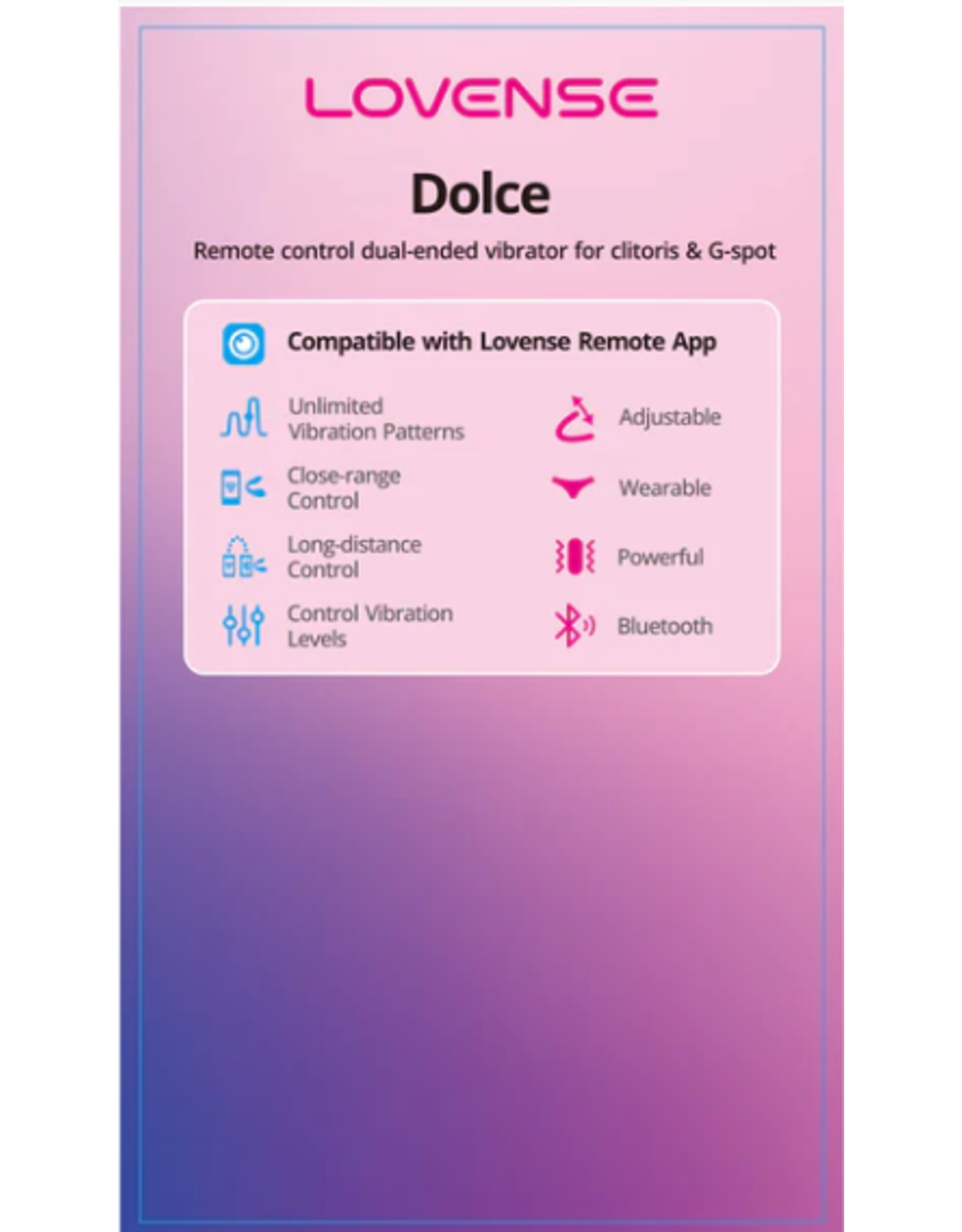 Lovense Lovense - Dolce - Adjustable Dual Vibrator