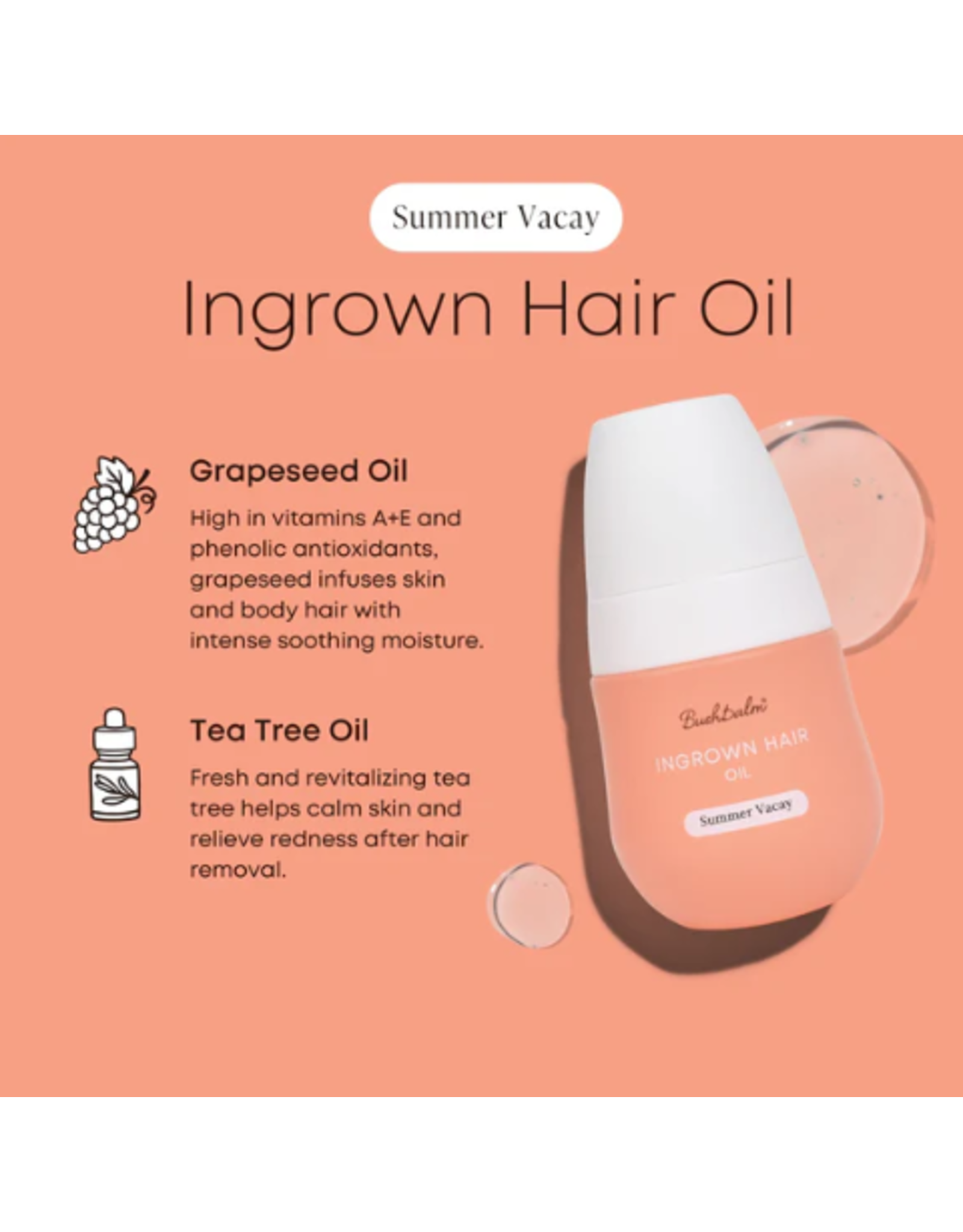 Bush Balm Bush Balm - Ingrown Hair Oil - Summer Vacay
