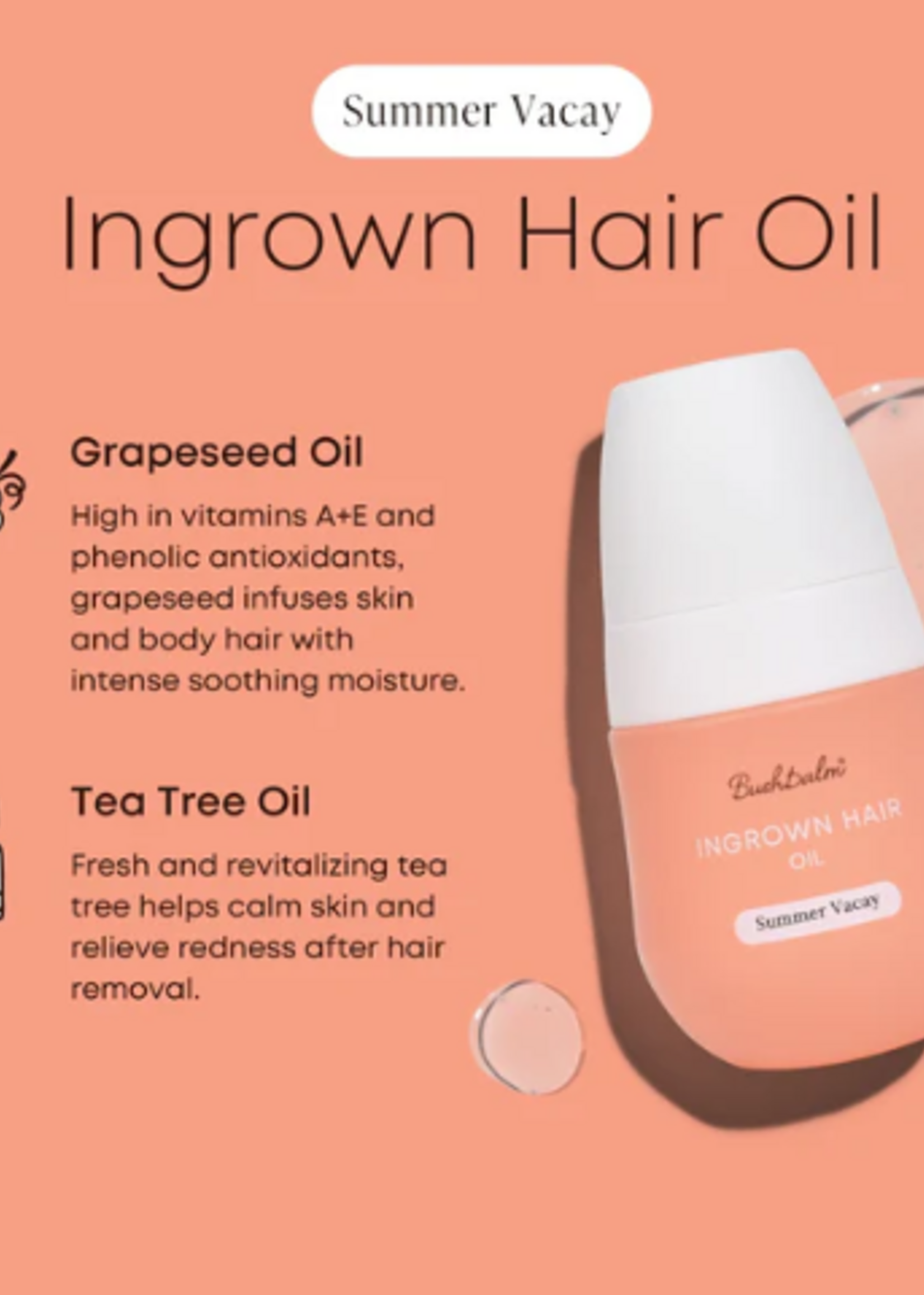 Bush Balm Bush Balm - Ingrown Hair Oil - Summer Vacay