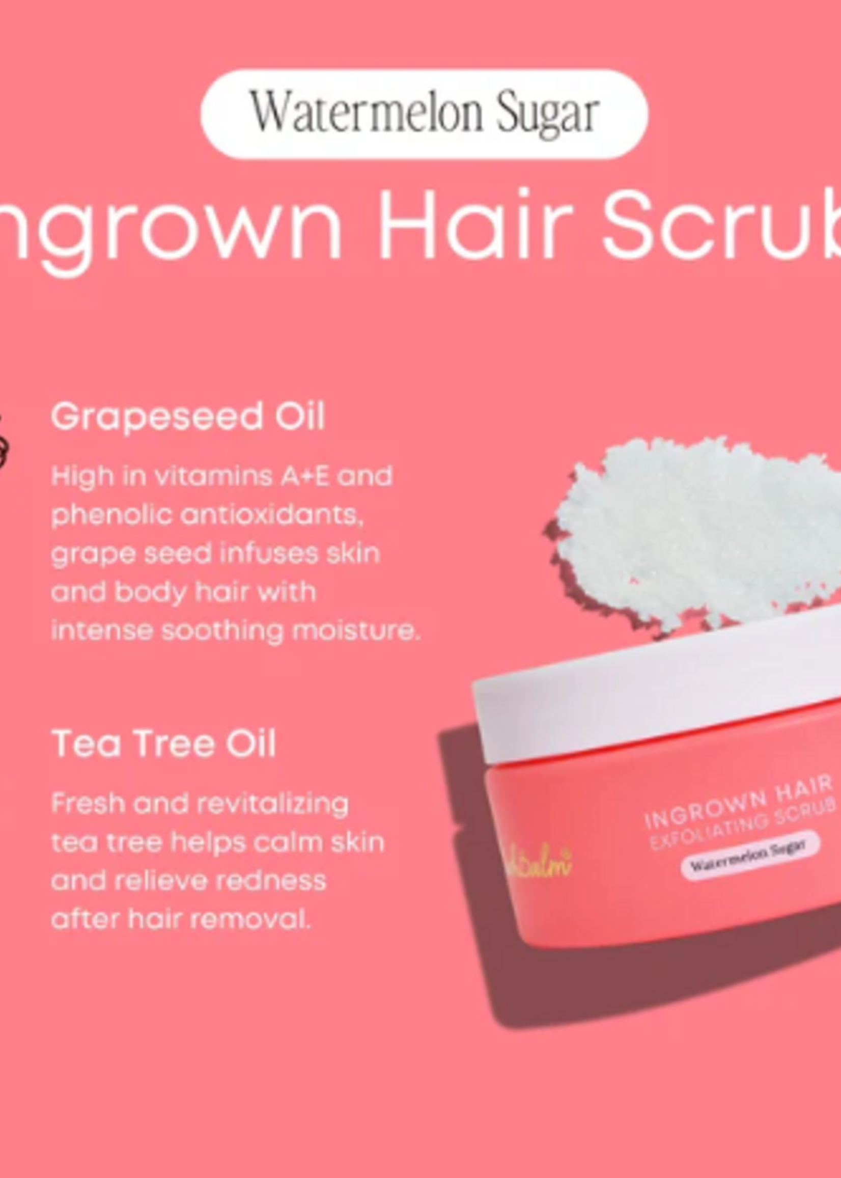 Bush Balm Bush Balm - Ingrown Hair Exfoliating Scrub - Watermelon Sugar