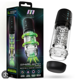 Blush Novelties M for Men - Whirlwind Pro - Rotating Sucking Stroker
