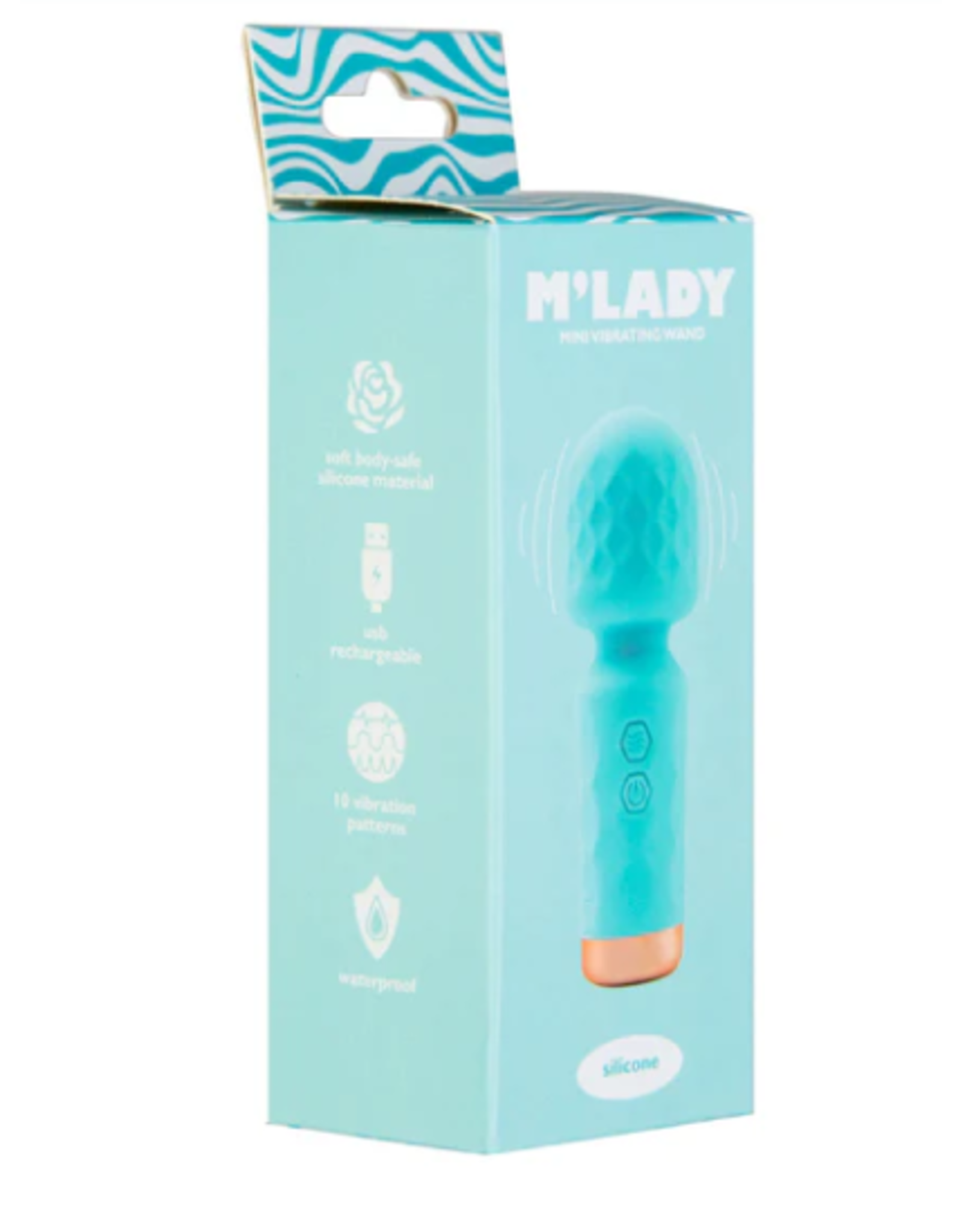 BMS Factory M'Lady Mini Vibrator Wand - Teal