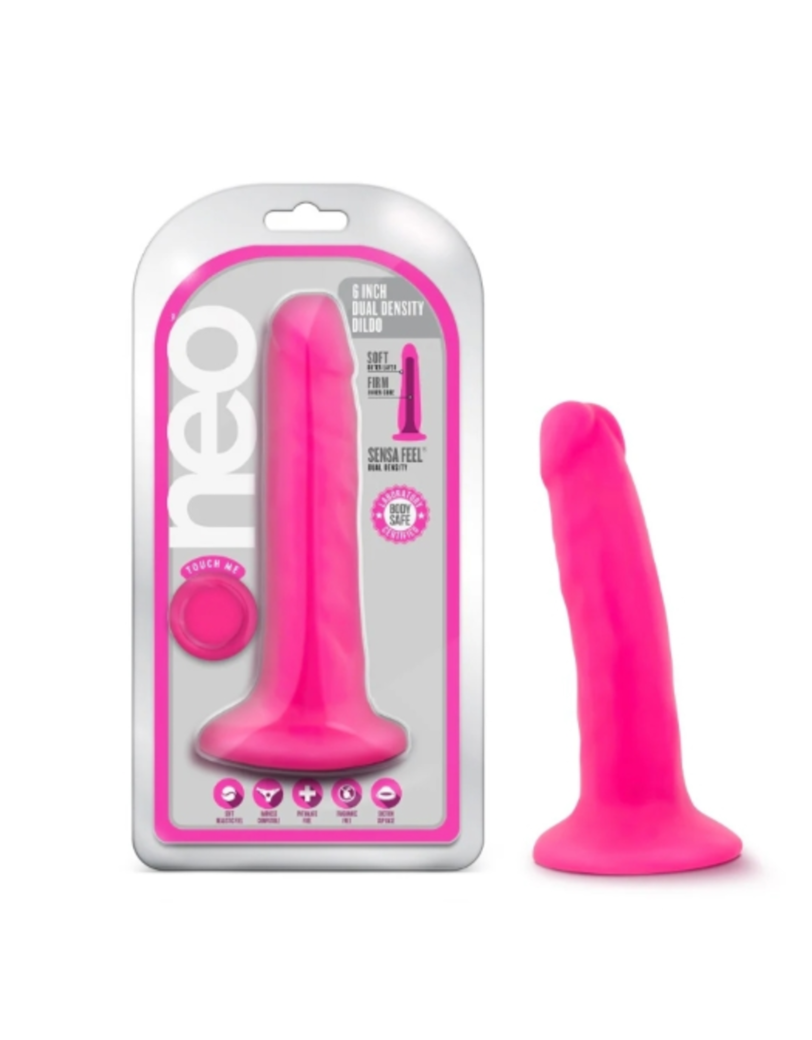 Blush Novelties Blush - Neo 6" Dual Density Cock - Pink
