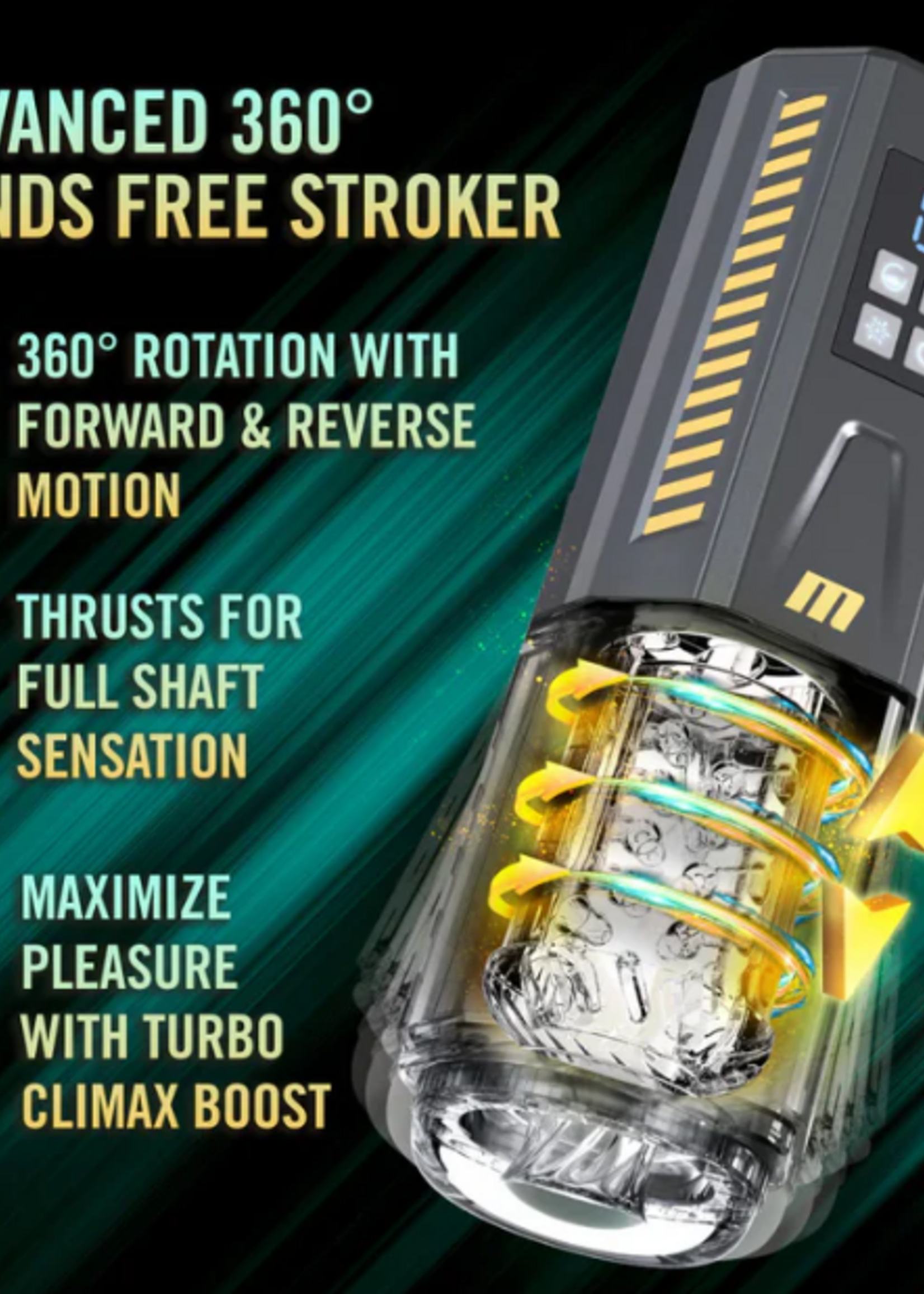 Blush Novelties Blush- M for Men SpinMaster Pro Vibrating Rotating Stroker
