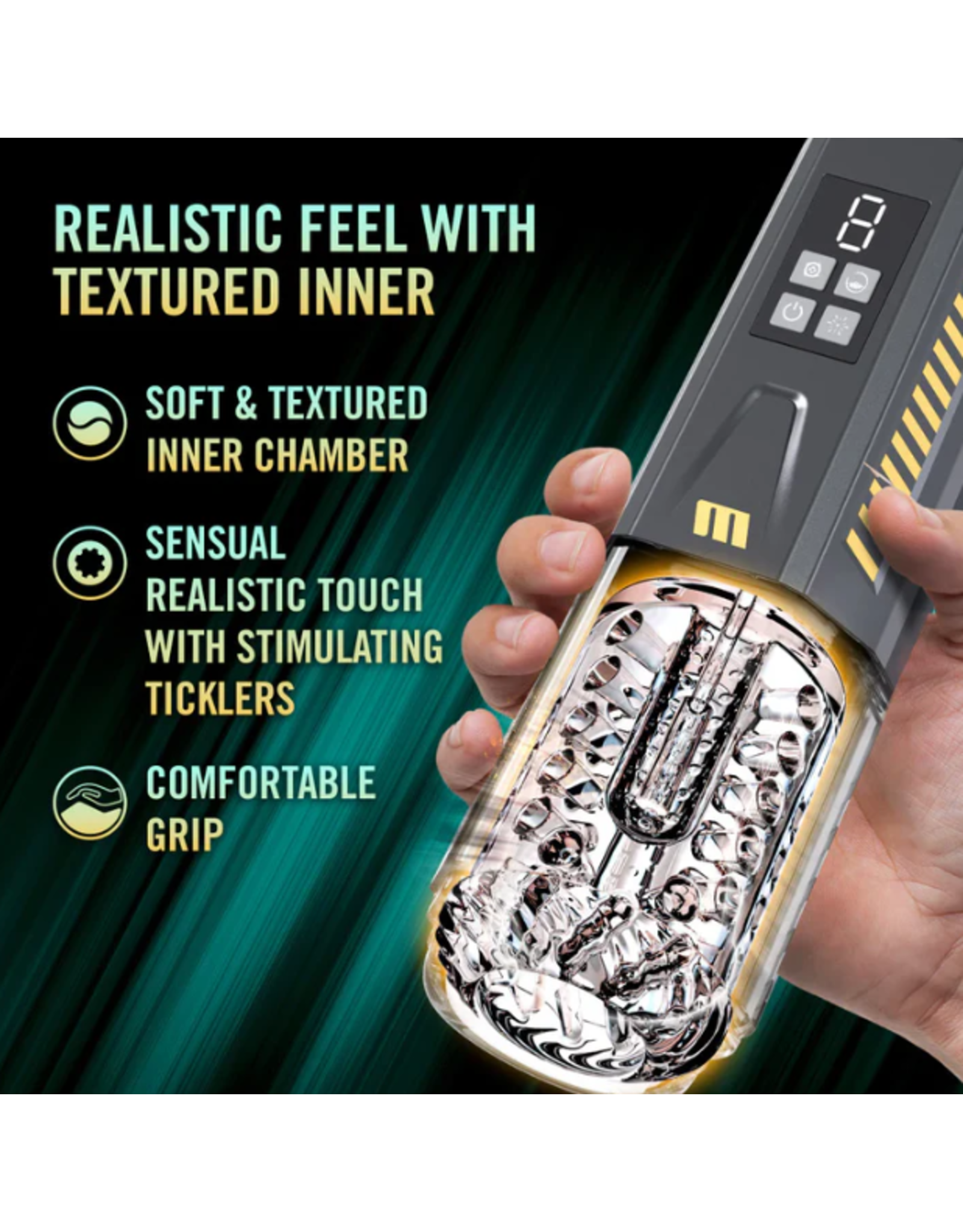 Blush Novelties Blush- M for Men SpinMaster Pro Vibrating Rotating Stroker