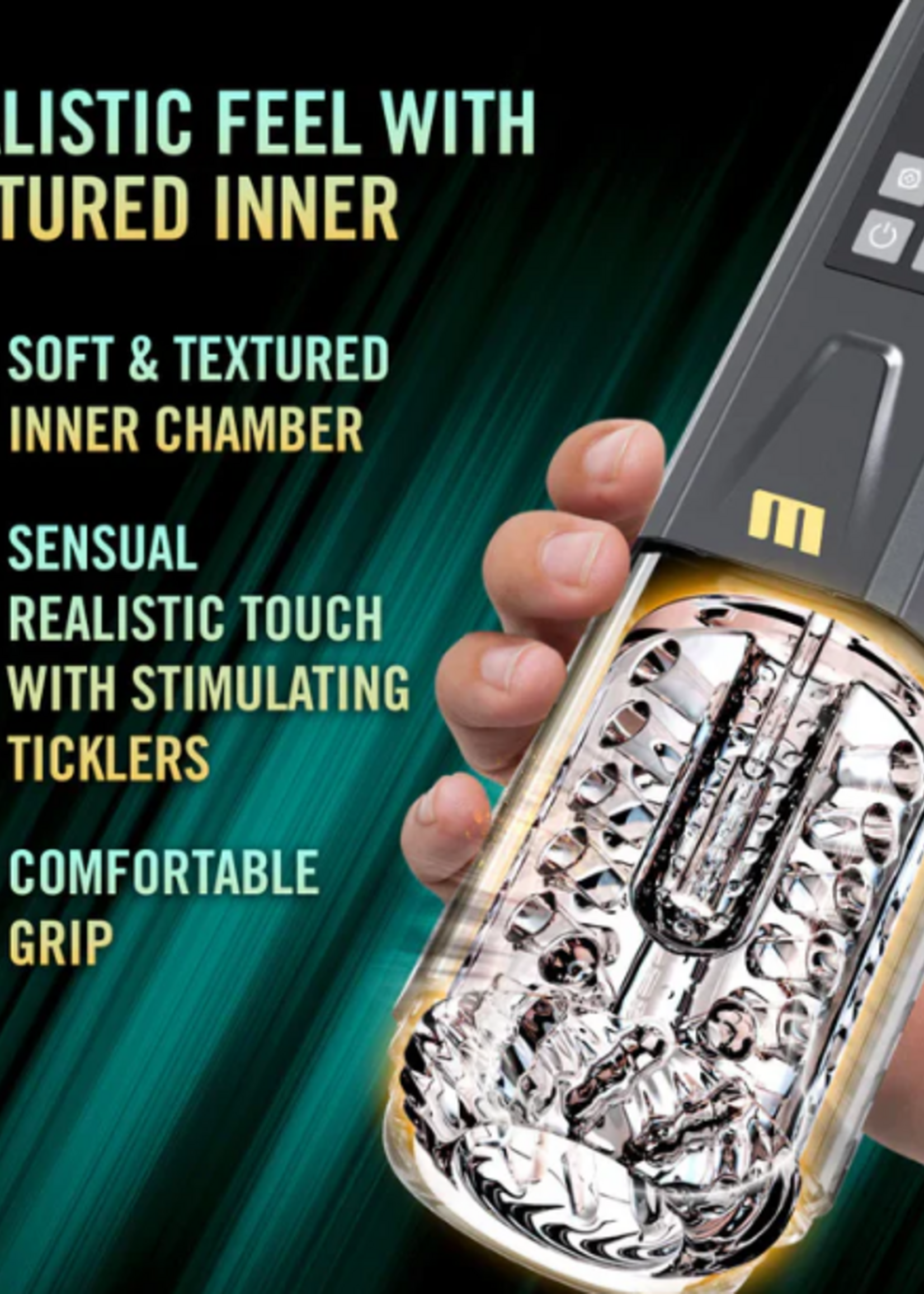 Blush Novelties Blush- M for Men SpinMaster Pro Vibrating Rotating Stroker