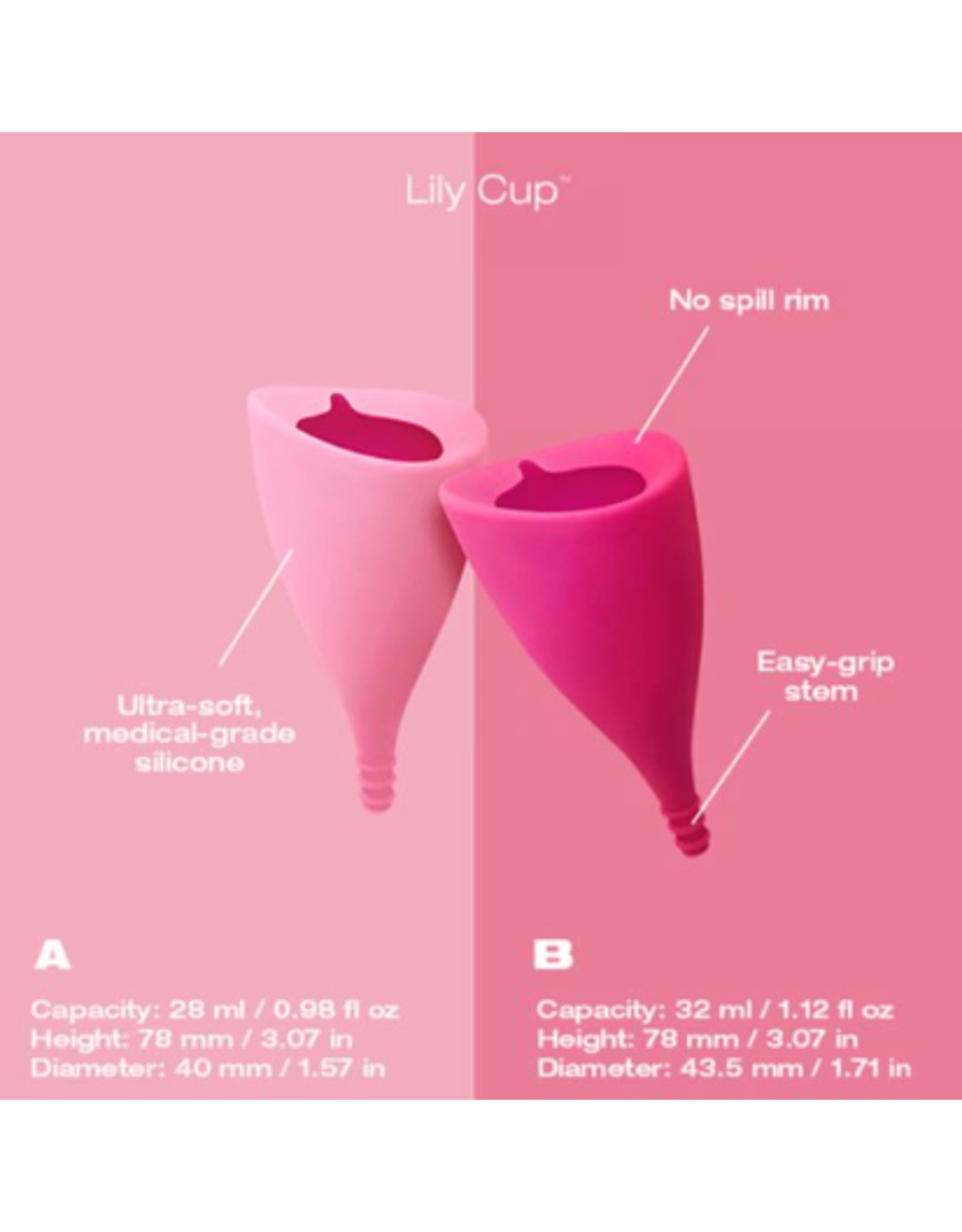 Intima Lily Cup (size B) Pink