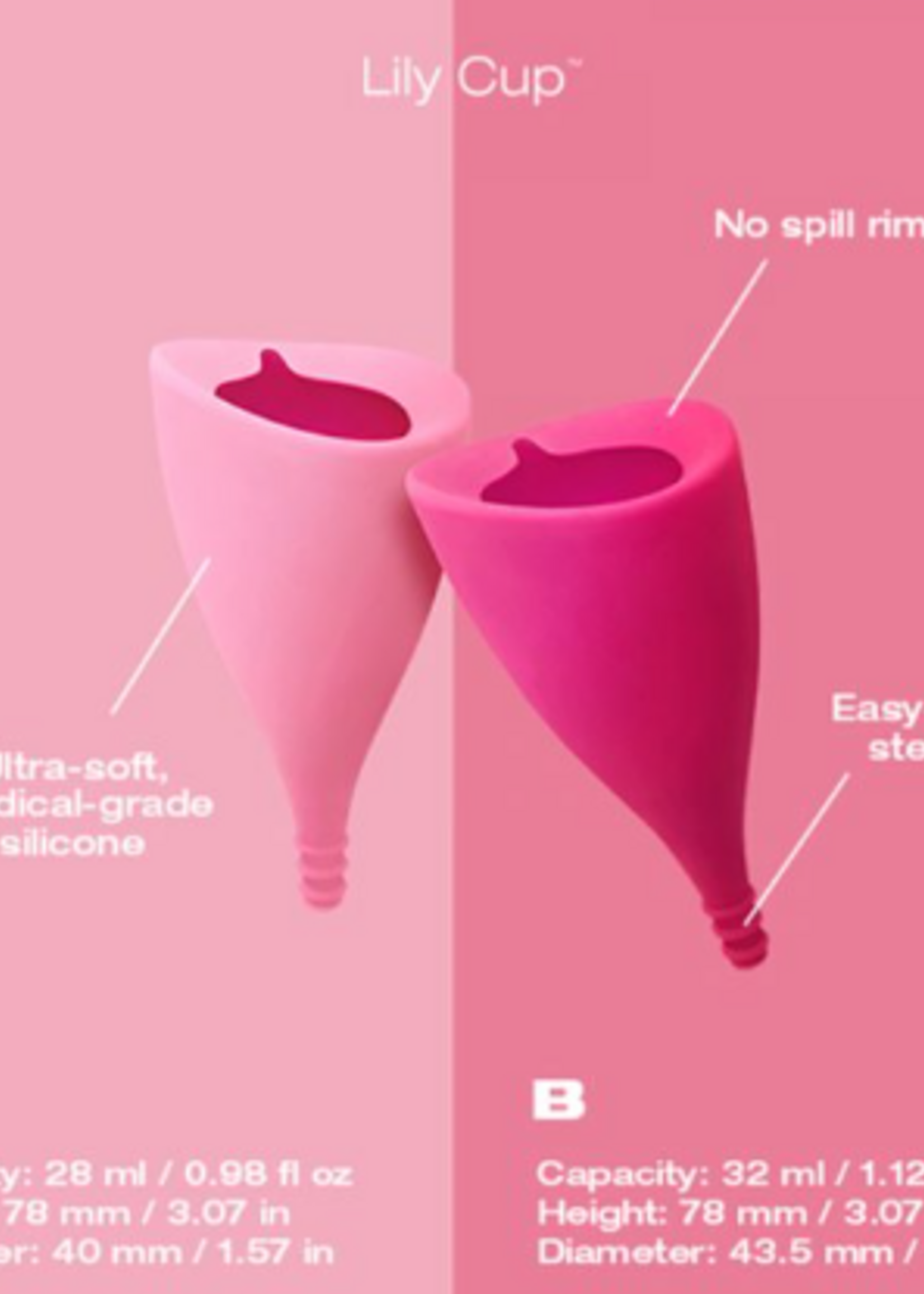Intima Lily Cup (size B) Pink