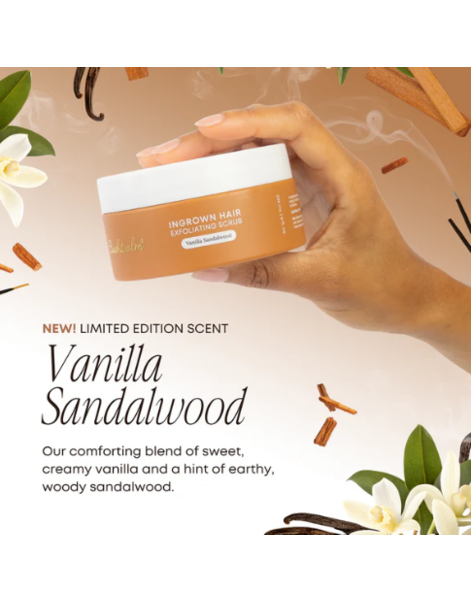 Bush Balm Bush Balm - Ingrown Hair Exfoliating Scrub - Vanilla Sandalwood