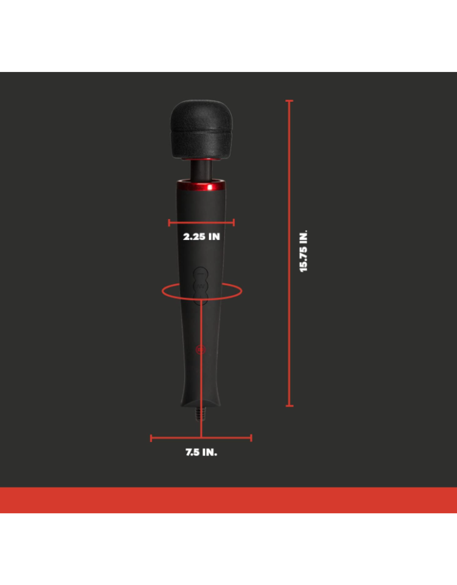 Doc Johnson Kink - Silicone Powerwand - Black