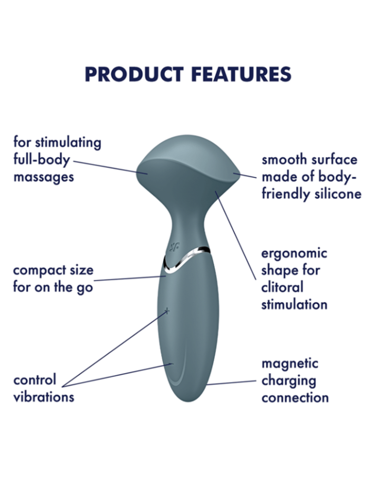 Satisfyer Satisfyer - Mini Wand-er - Grey