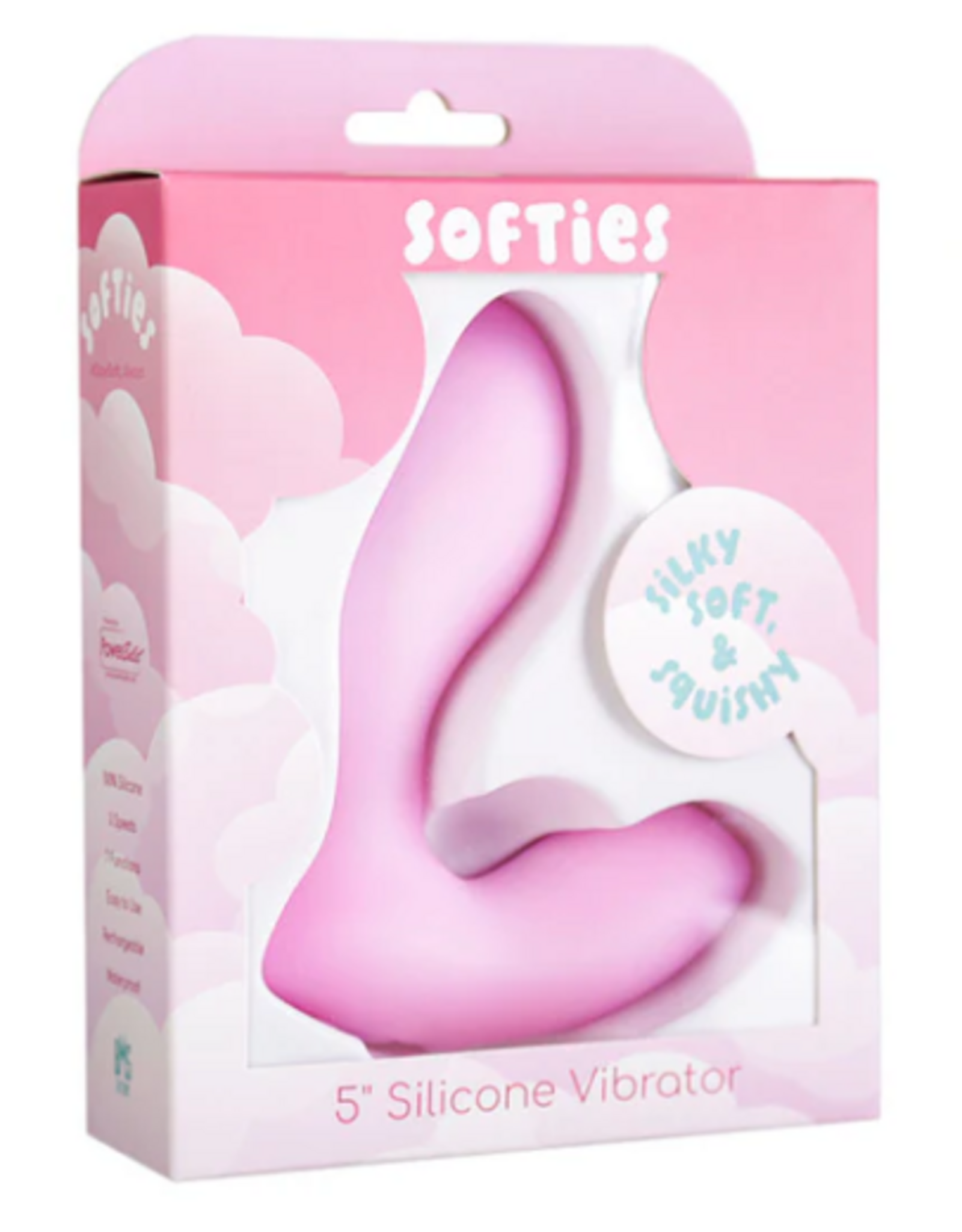 BMS Factory Softies - 5" Silicone Vibrator - Pink