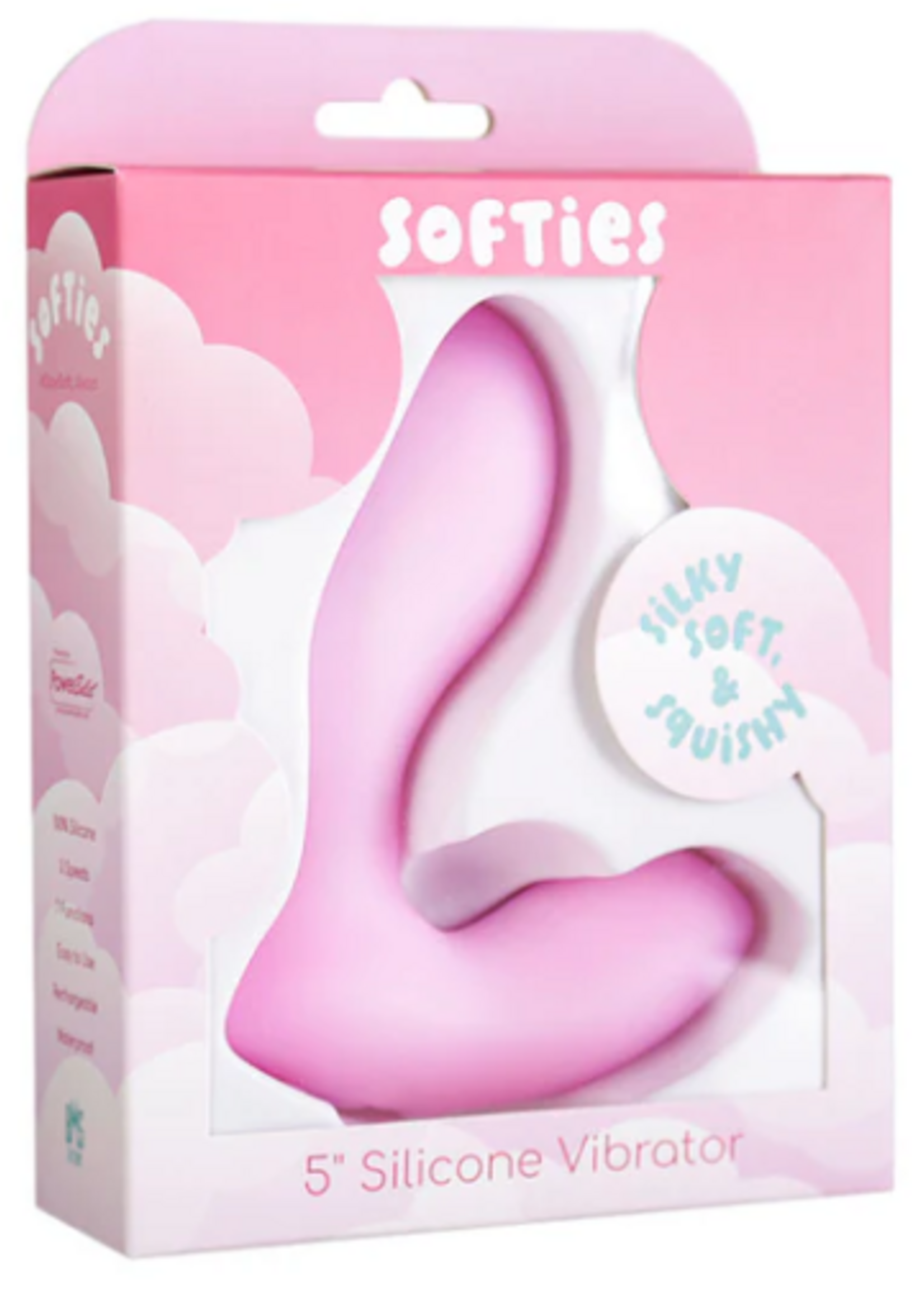 BMS Factory Softies - 5" Silicone Vibrator - Pink