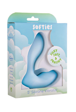 BMS Factory Softies - 5" Silicone Vibrator - Blue