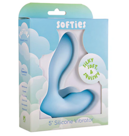 BMS Factory Softies - 5" Silicone Vibrator - Blue