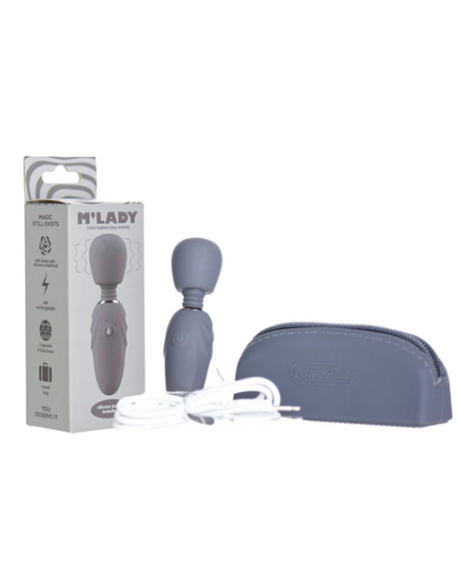 BMS Factory M'Lady - Tiny Vibrating Wand (Grey)