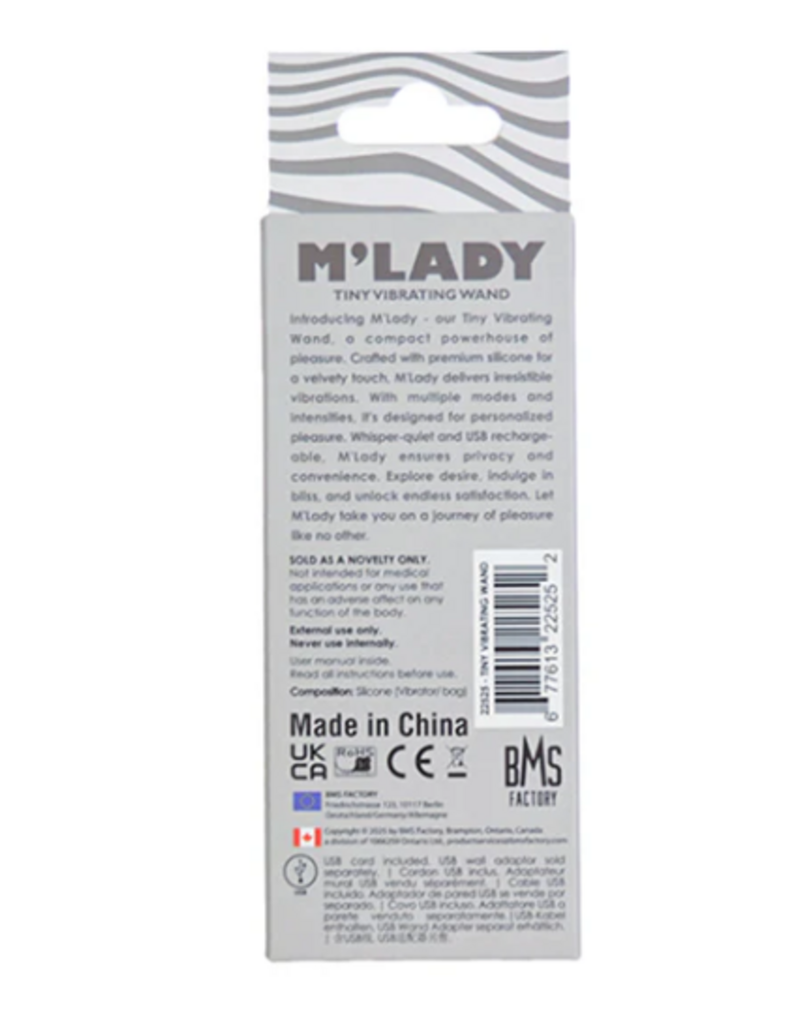 BMS Factory M'Lady - Tiny Vibrating Wand (Grey)