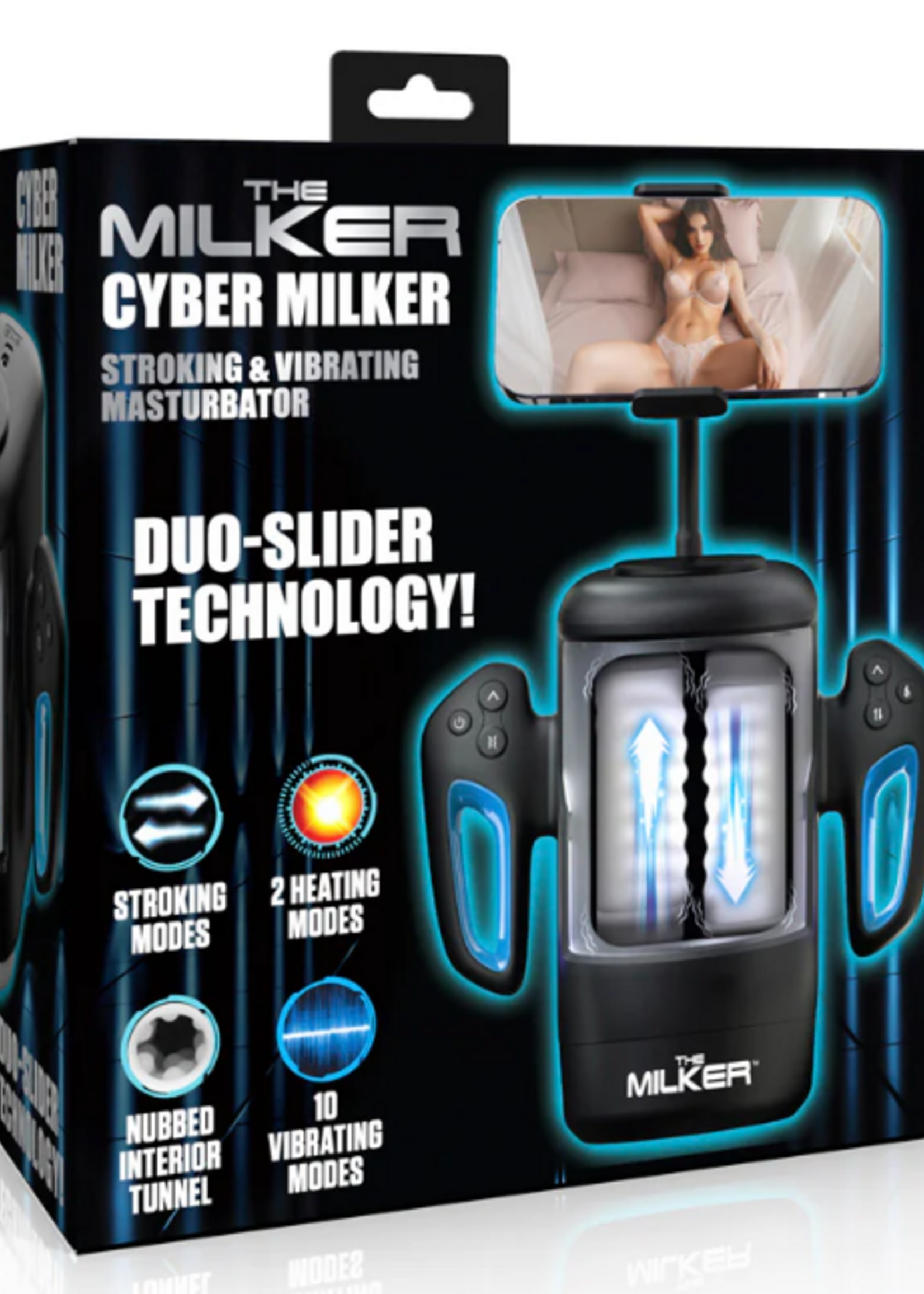 XR Brands Cyber Milker Stroking & Vibrating Masturbator