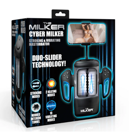 XR Brands Cyber Milker Stroking & Vibrating Masturbator