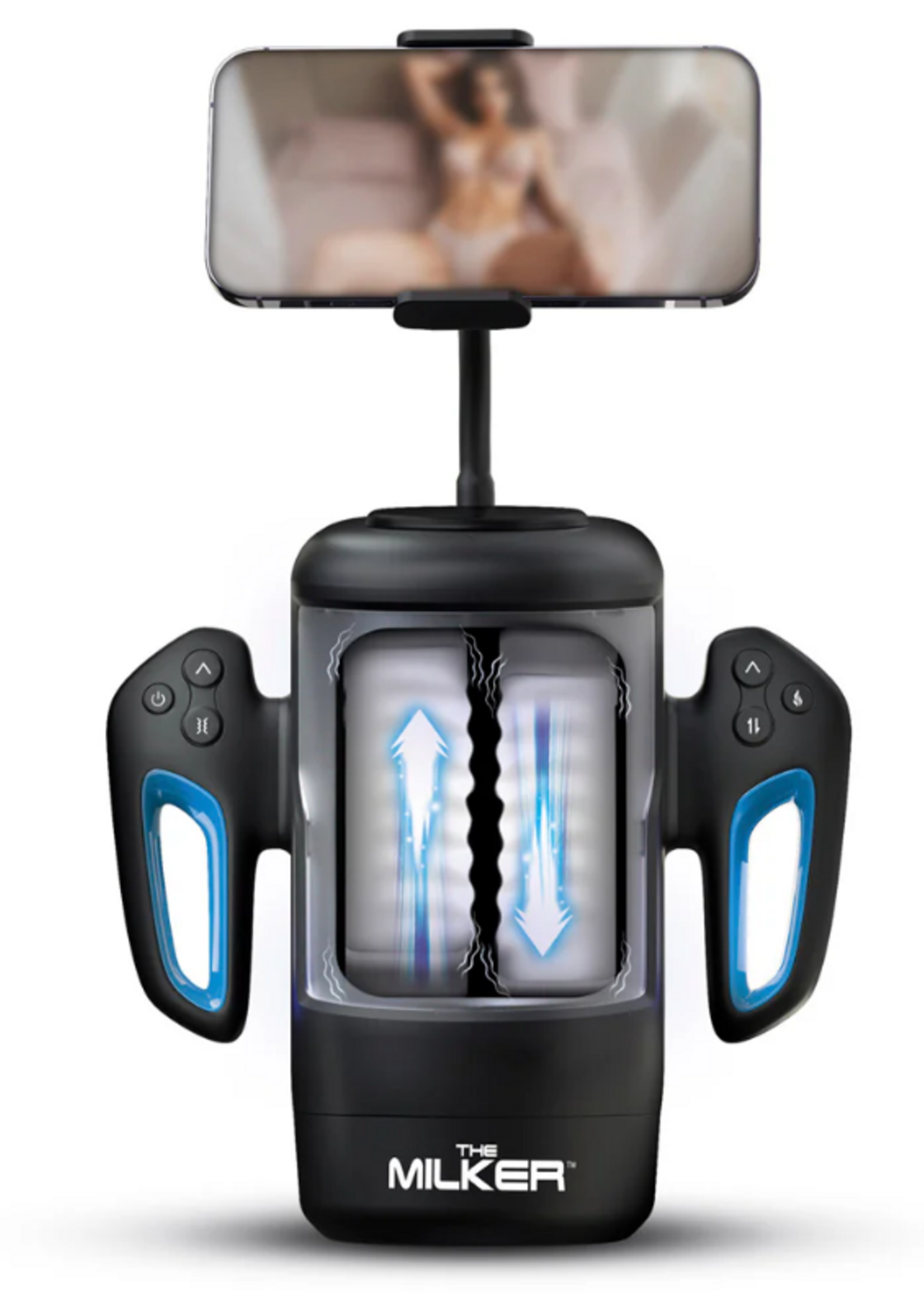 XR Brands Cyber Milker Stroking & Vibrating Masturbator