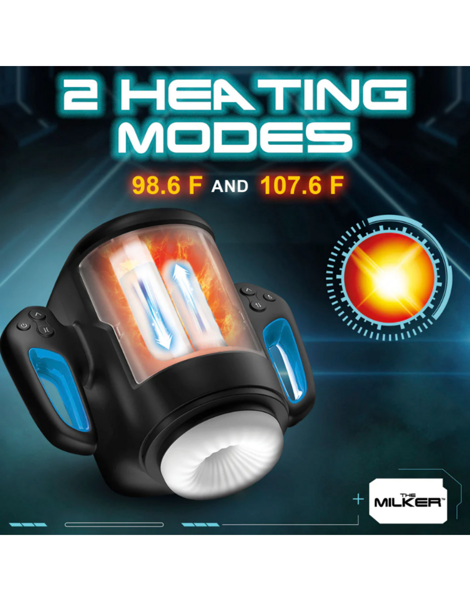 XR Brands Cyber Milker Stroking & Vibrating Masturbator