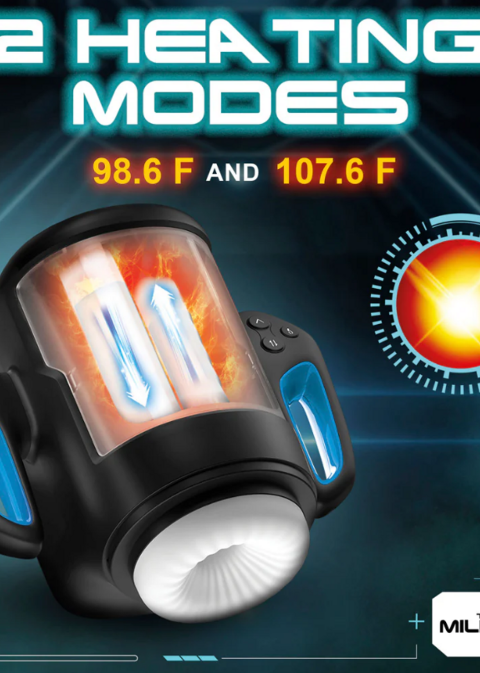 XR Brands Cyber Milker Stroking & Vibrating Masturbator
