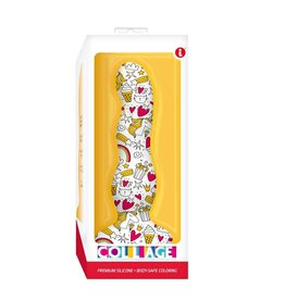 Icon Brands Collage - Cupcakes and Unicorn - Curvy Silicone Dildo