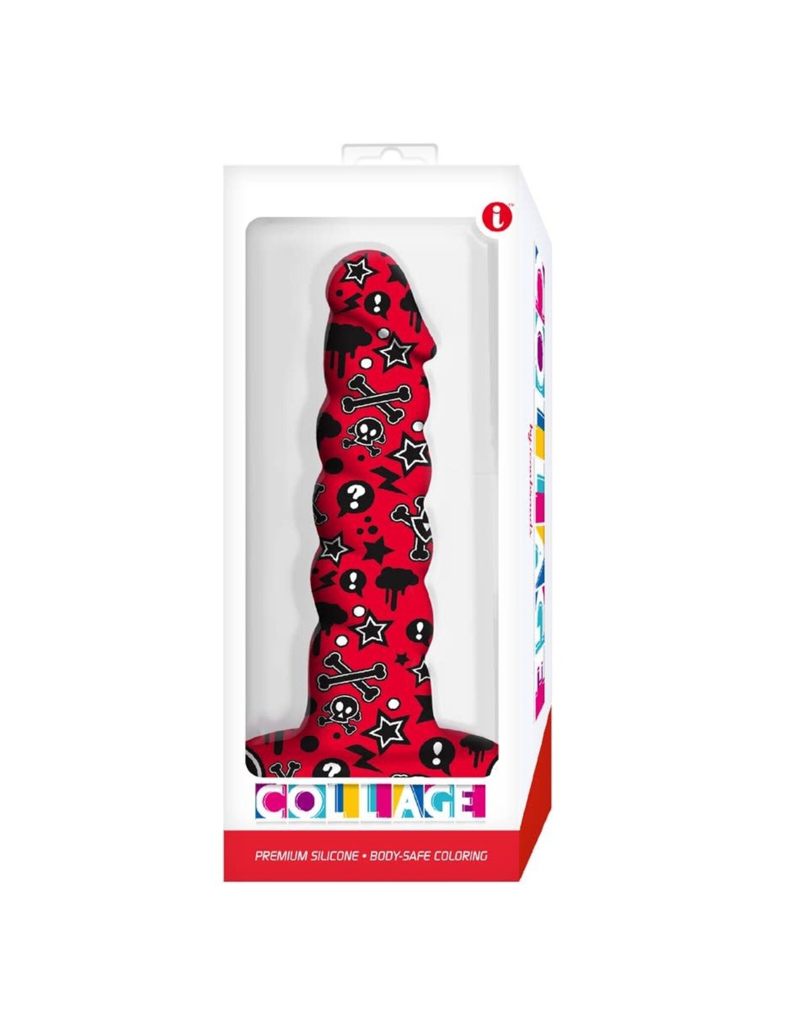 Icon Brands Collage - Goth Girl - Twisted Silicone Dildo