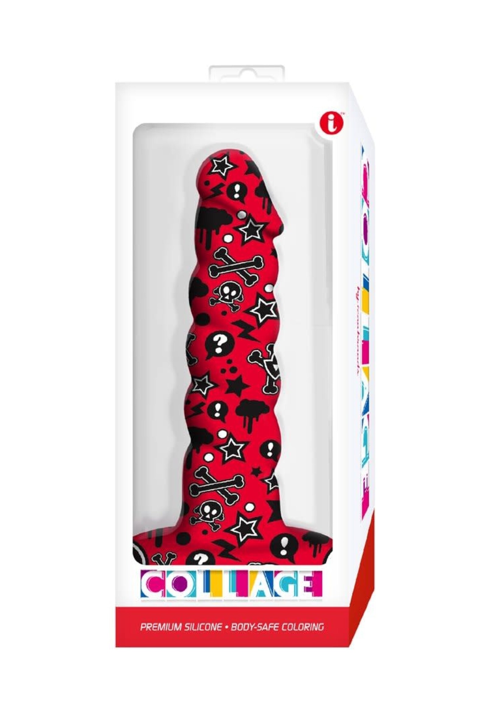 Icon Brands Collage - Goth Girl - Twisted Silicone Dildo