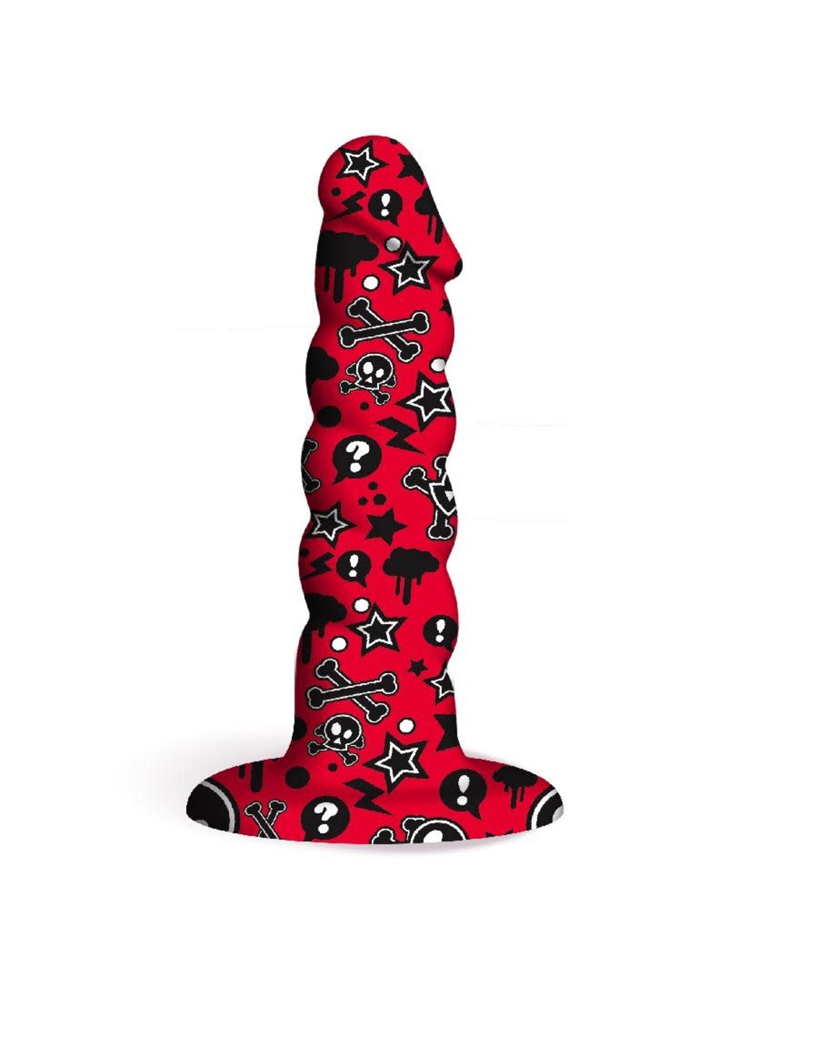 Icon Brands Collage - Goth Girl - Twisted Silicone Dildo
