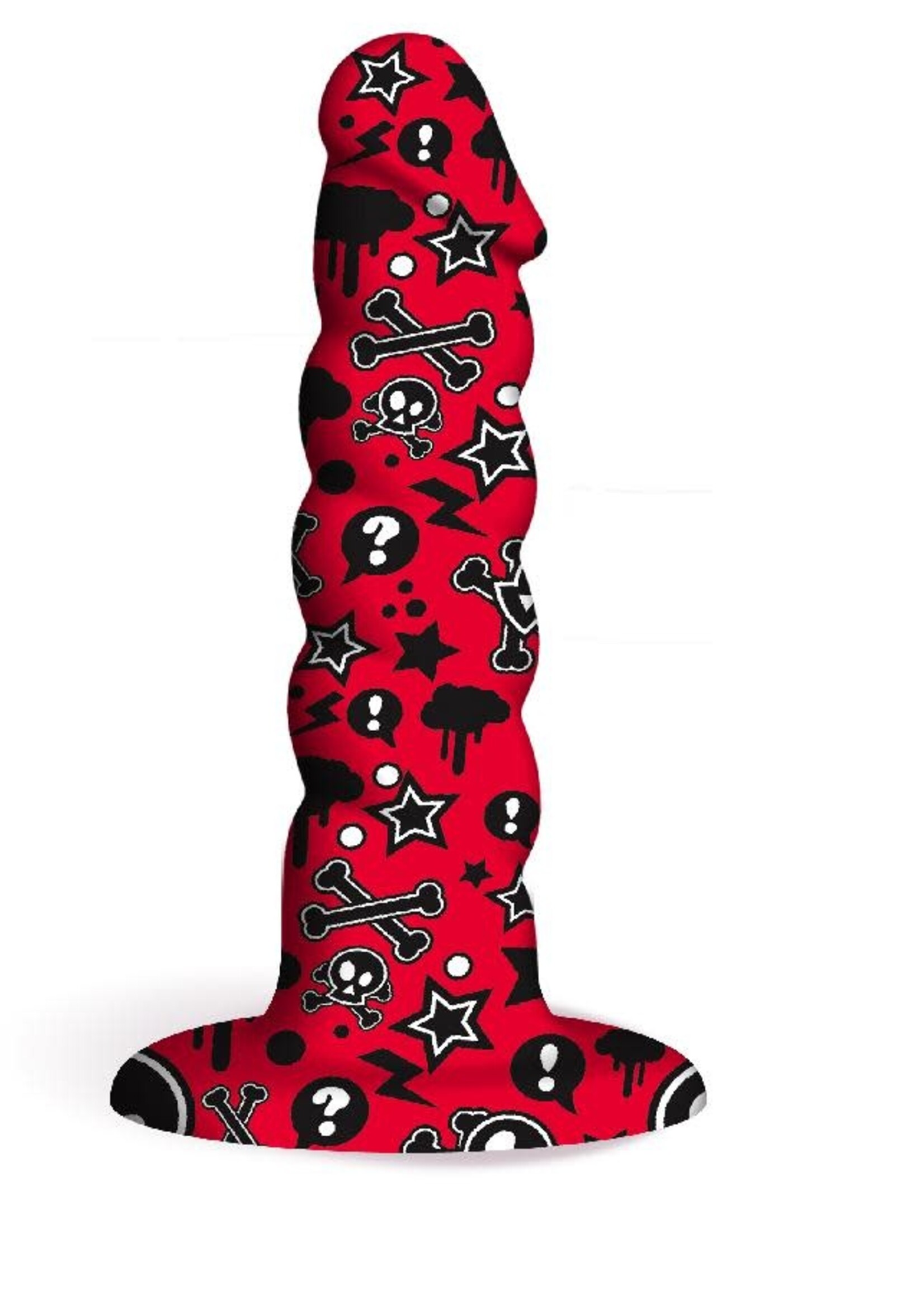Icon Brands Collage - Goth Girl - Twisted Silicone Dildo