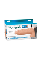 Pipedream Fantasy Xtension 6" Vibrating Hollow Strap On | Light