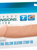 Pipedream Fantasy Xtension 7" Vibrating Hollow Strap On | Light