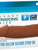 Pipedream Fantasy Xtension 7" Vibrating Hollow Strap On | Dark