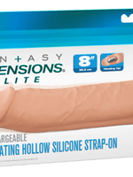 Pipedream Fantasy Xtension 8" Vibrating Hollow Strap On | Light