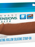 Pipedream Fantasy Xtension 8" Vibrating Hollow Strap On | Dark