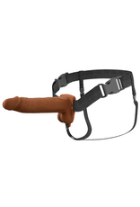 Pipedream Fantasy Xtension 8" Vibrating Hollow Strap On | Dark