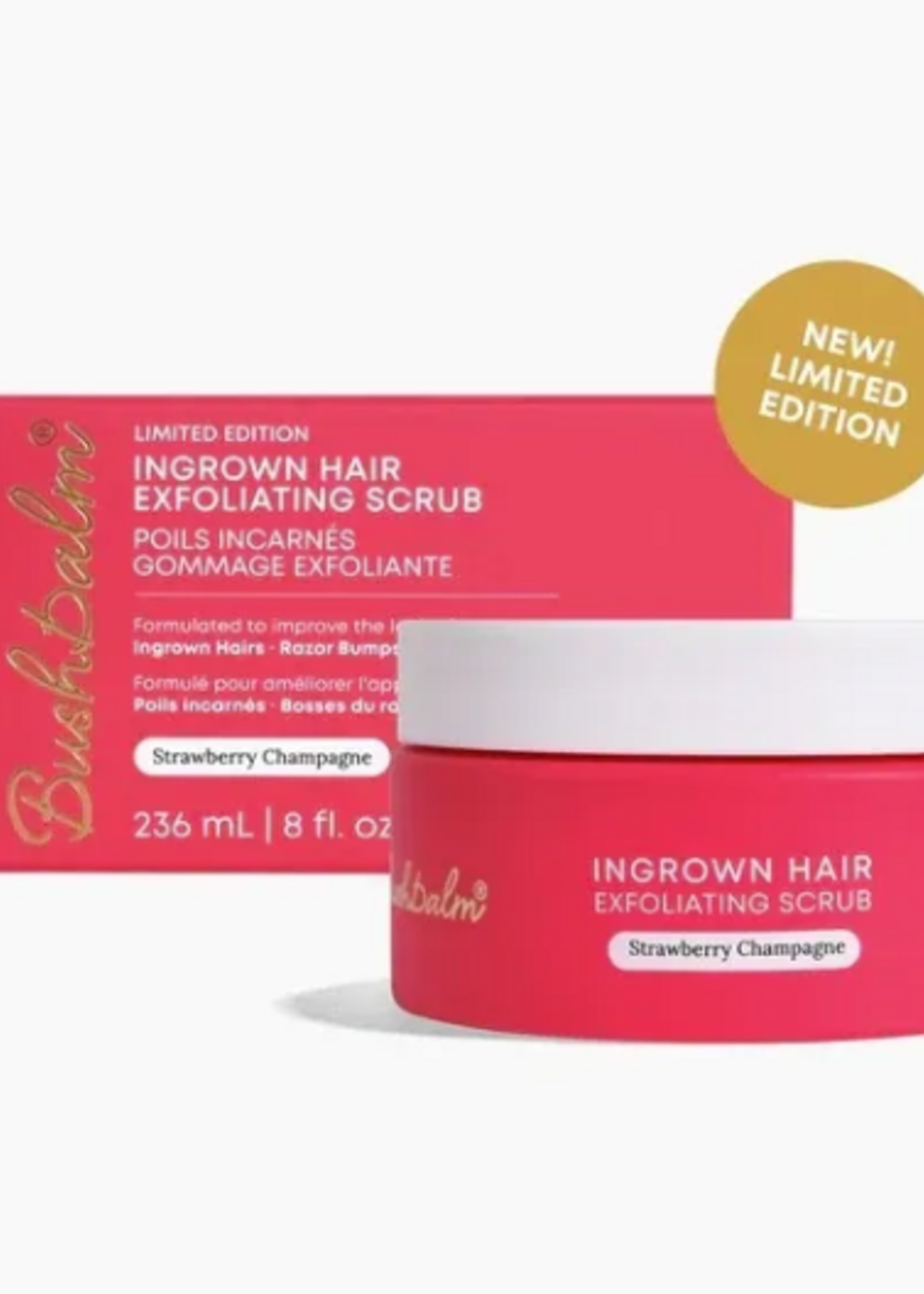 Bush Balm Bush Balm - Ingrown Hair Exfoliating Scrub - Strawberry Champagne