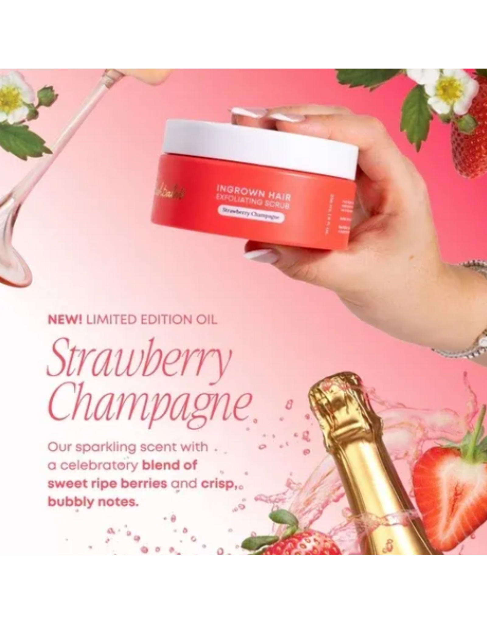 Bush Balm Bush Balm - Ingrown Hair Exfoliating Scrub - Strawberry Champagne