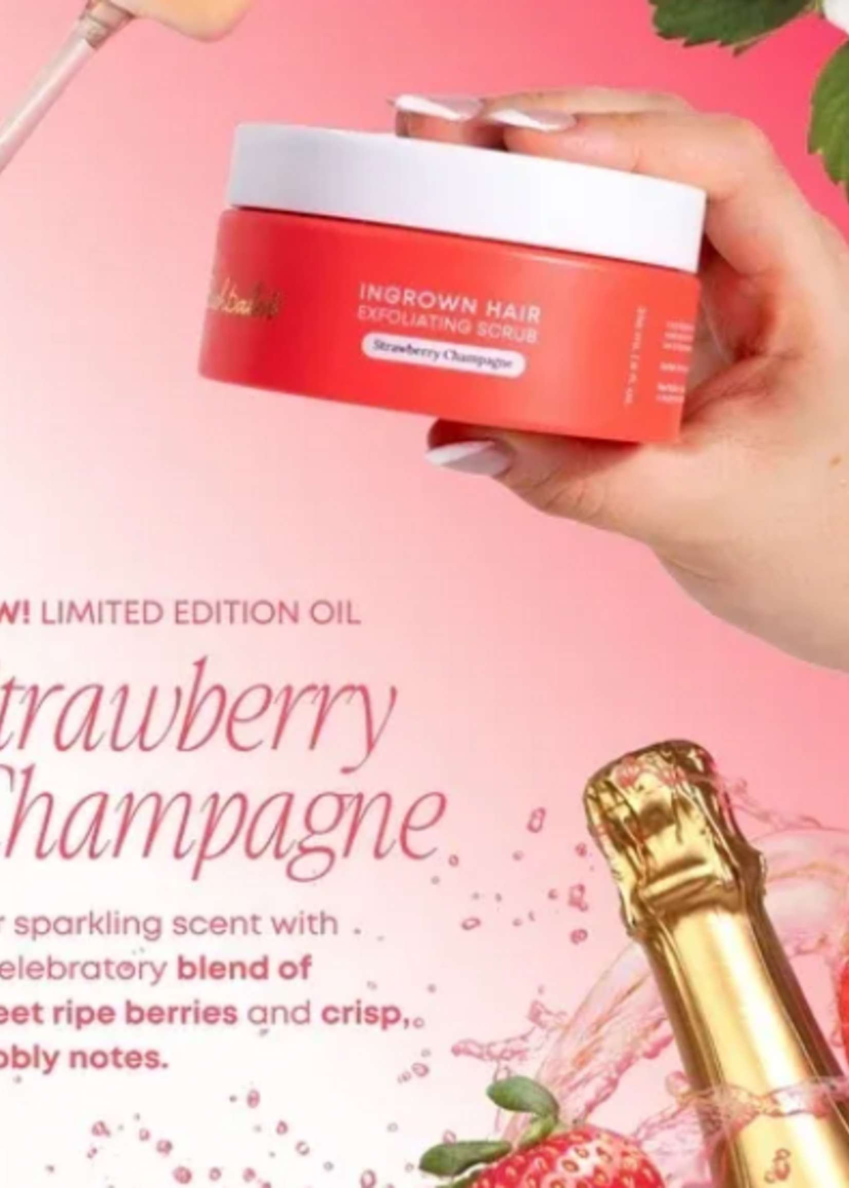 Bush Balm Bush Balm - Ingrown Hair Exfoliating Scrub - Strawberry Champagne