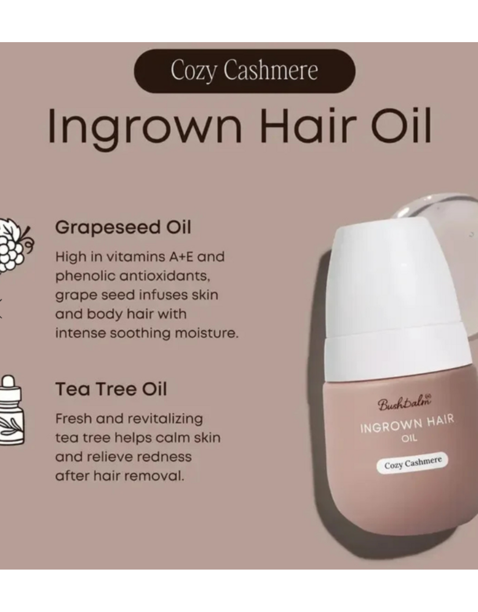 Bush Balm Bush Balm - Ingrown Hair Oil - Cozy Cashmere