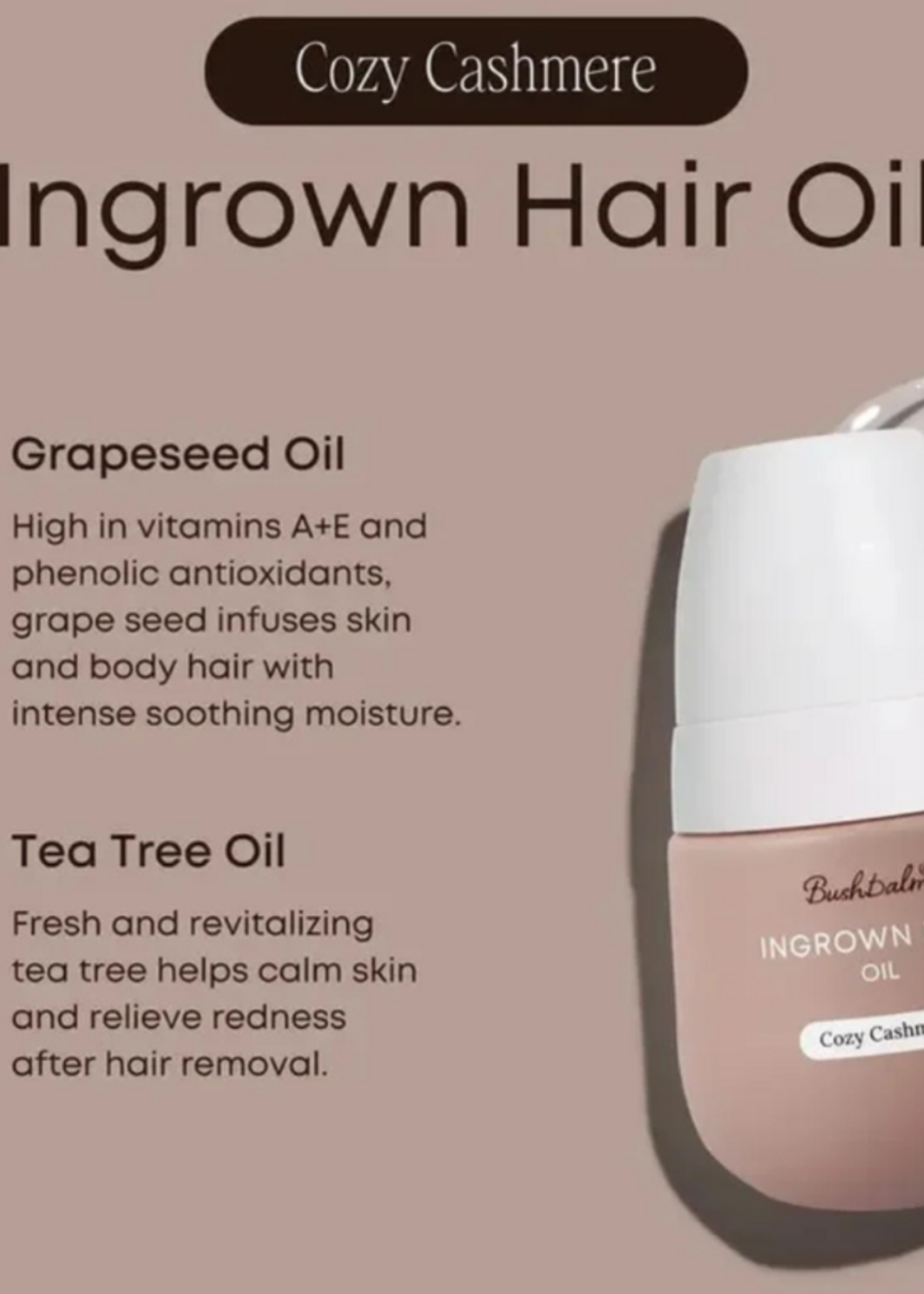 Bush Balm Bush Balm - Ingrown Hair Oil - Cozy Cashmere
