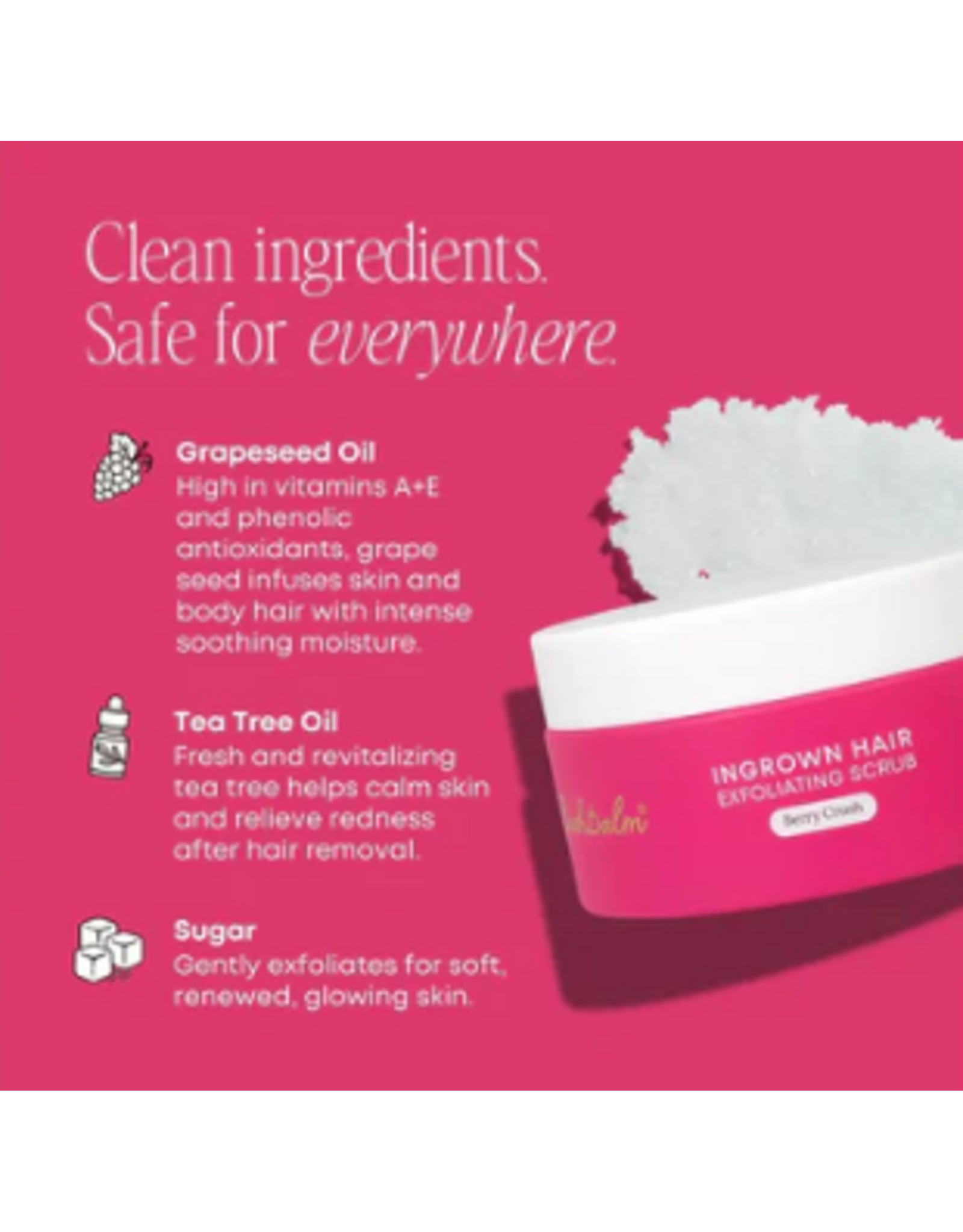 Bush Balm Bush Balm - Ingrown Hair Exfoliating Scrub - Berry Crush