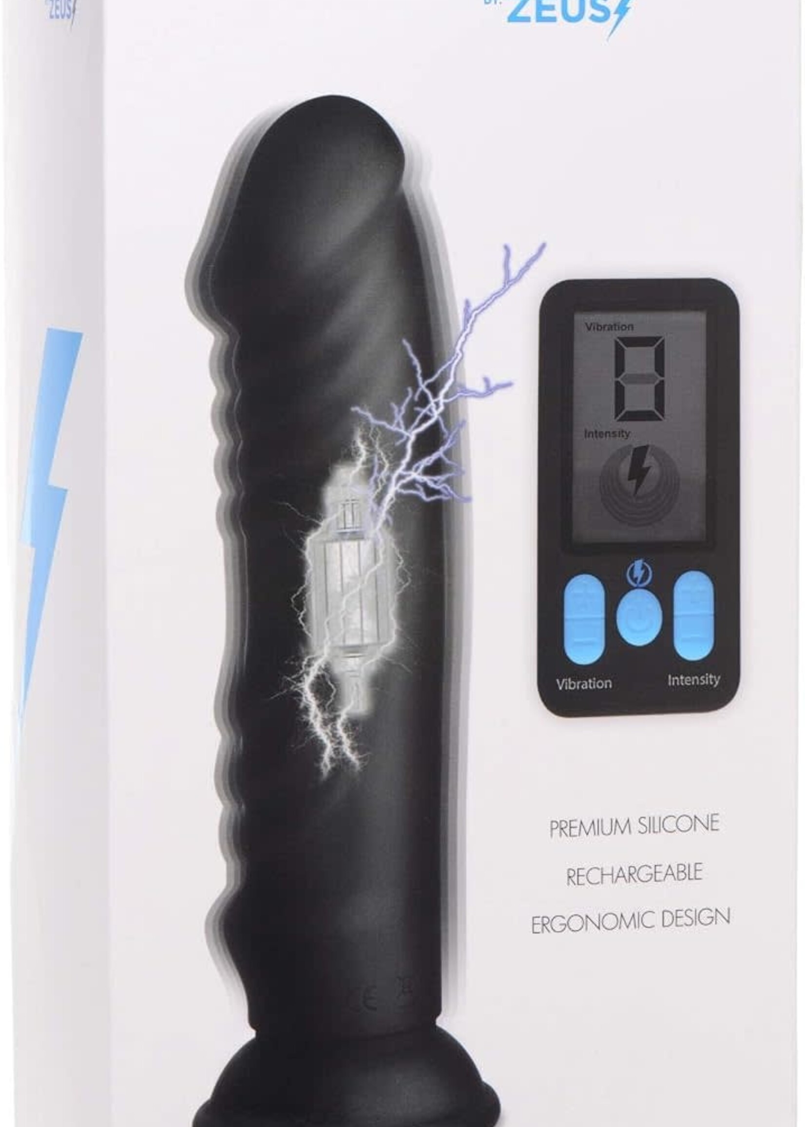 XR Brands E-Stim Pro Vibrating Dildo - Black