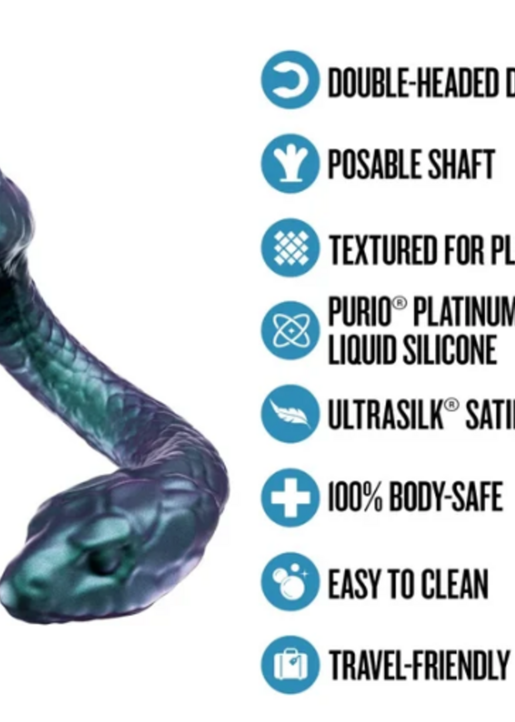Blush Novelties Temptasia - Twin Python Double Dildo