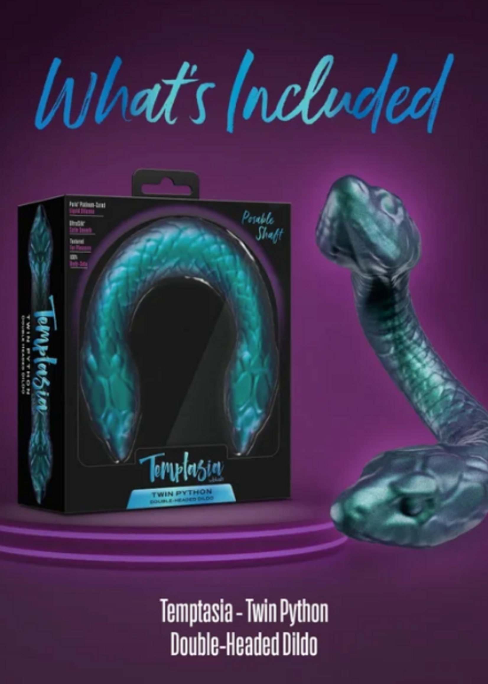 Blush Novelties Temptasia - Twin Python Double Dildo