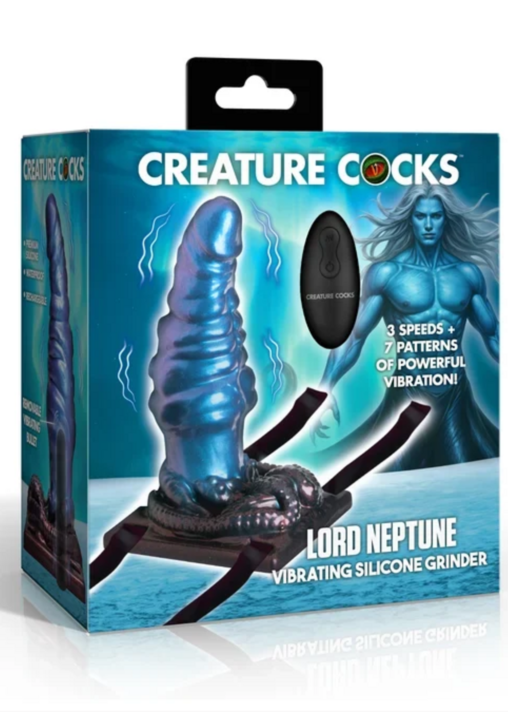 XR Brands Creature Cocks - Lord Neptune Vibrating Grinder