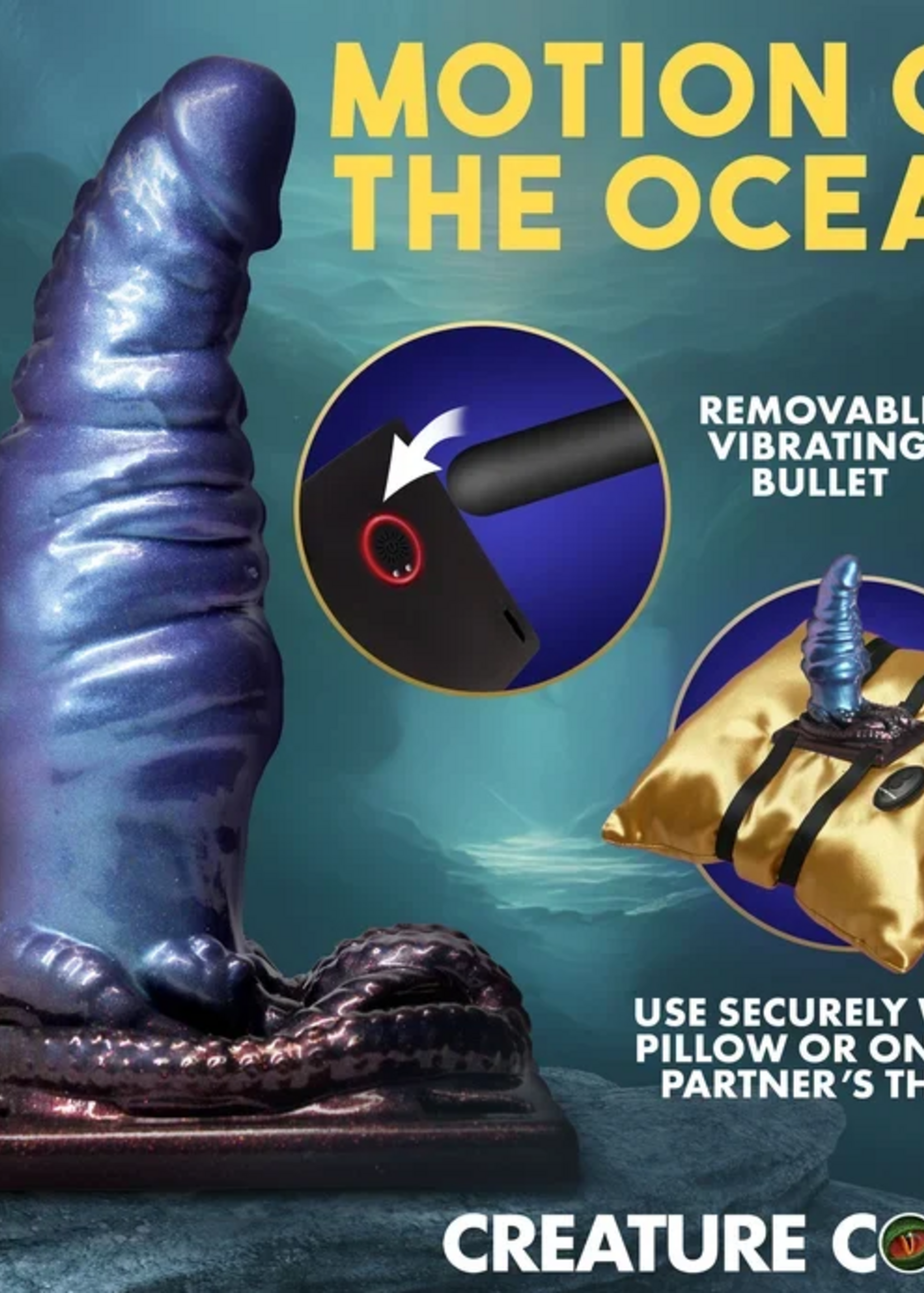 XR Brands Creature Cocks - Lord Neptune Vibrating Grinder