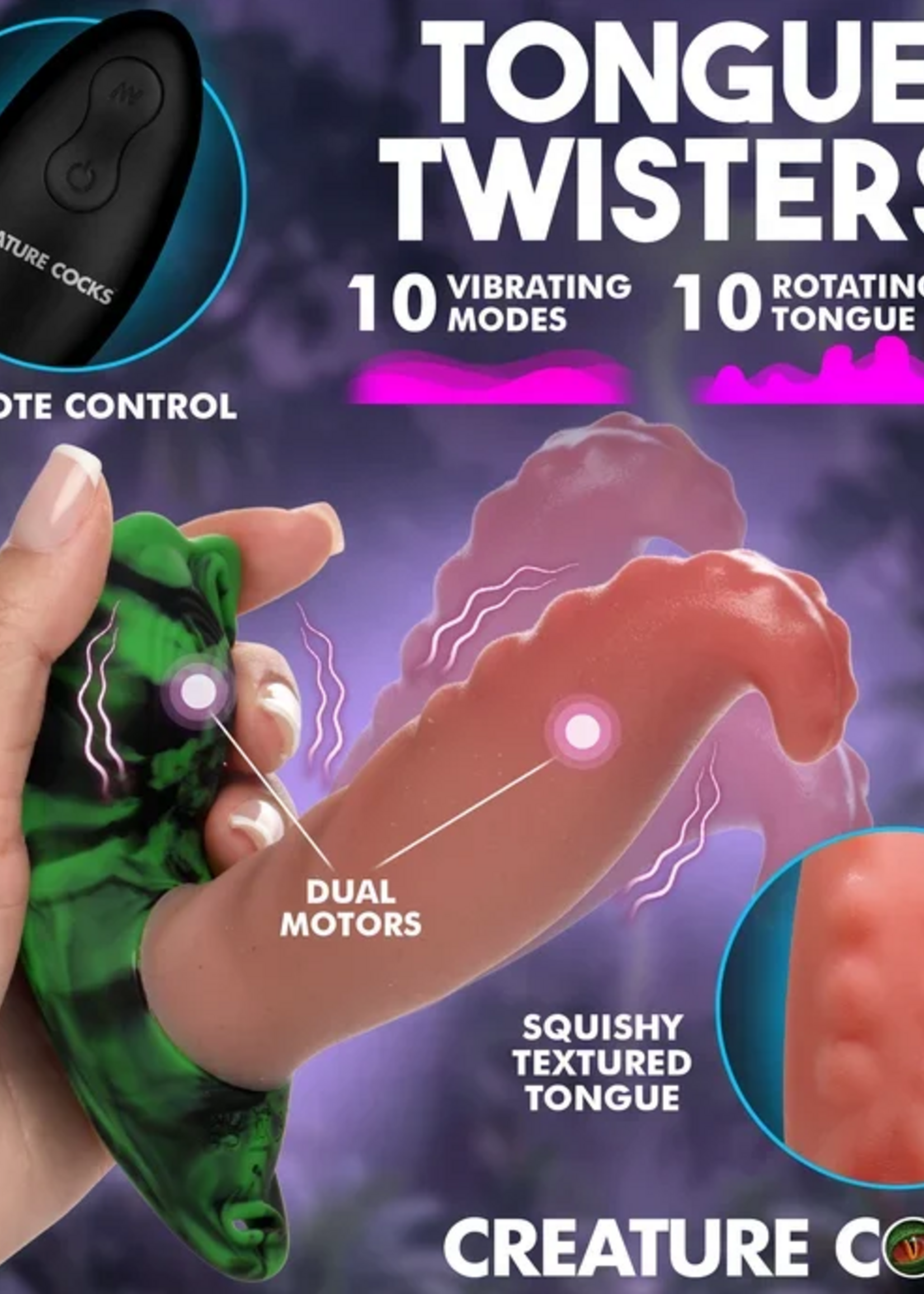 XR Brands Creature Cocks - Tongue Twister Panty Vibe