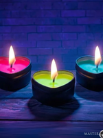 Burning Heart Blacklight Candles
